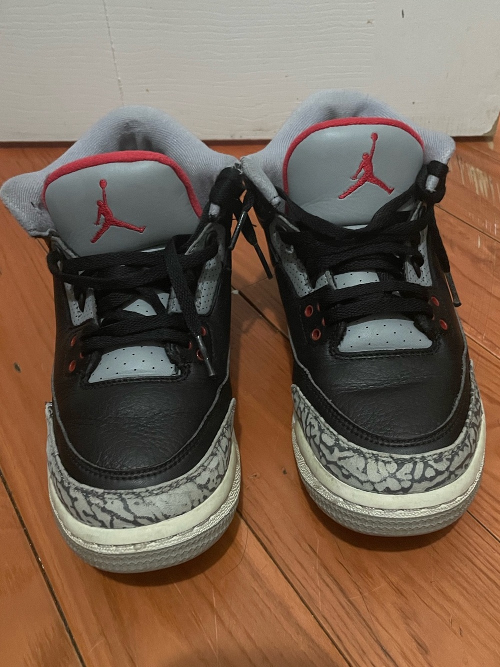 Jordan Kids Black, Gray and Red Retro Style Sneakers